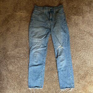 Madewell Perfect Vintage Jean Frayed Bottom Cropped